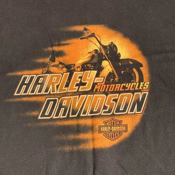 Vintage Harley-Davidson Motorcycles Black Graphic T-Shirt Tee Men's XL Route 66 - Picture 3 of 5